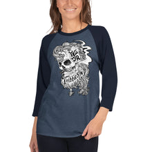 Load image into Gallery viewer, Unisex - BTR Skull 3/4 sleeve Baseball T
