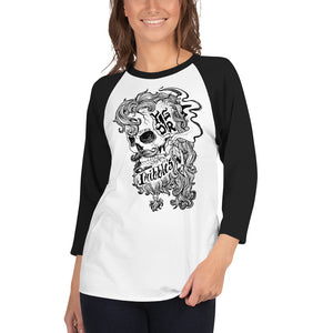 Unisex - BTR Skull 3/4 sleeve Baseball T