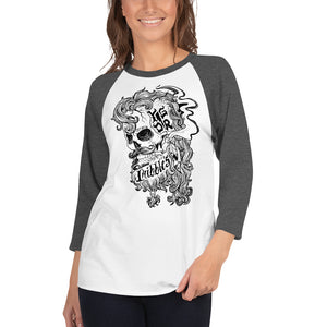 Unisex - BTR Skull 3/4 sleeve Baseball T